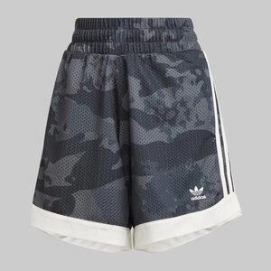 adidas Originals Womens CS Basketball Camo Black Gray Shorts IR9462 All Sizes